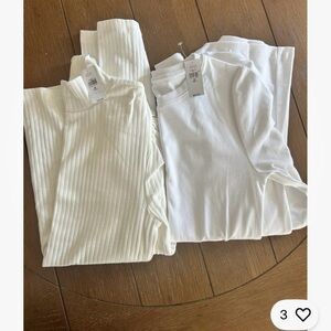 GAP Women's Long Sleeve Tops - Cream and White